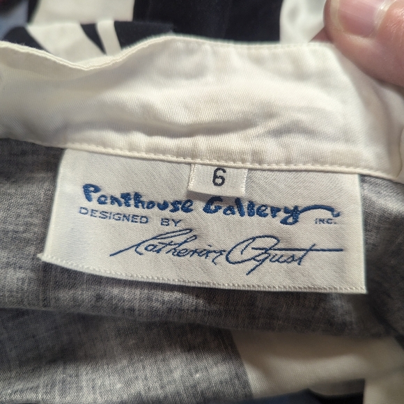 Vintage 70's Catherine Ogust for Penthouse Gallery Geo Color dress - Picture 6 of 11